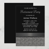 Grijze Zwarte Pensioenfeest Kaart (Voorkant / Achterkant)