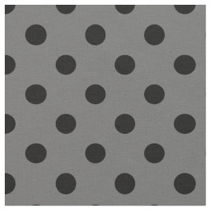 Grijze Zwarte Polka Dots Textiel Stof