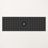 Grijze zwarte Pset Tartan Monogram Initiaal Yoga M Yogamat (Voorkant (horizontaal))