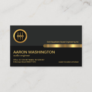 Grijze zwarte Retro Column Gold Sound Equalizer Au Visitekaartje