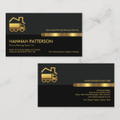 Grijze zwarte Retro Kolommen Gold Home Moving Visitekaartje (Voorkant / Achterkant)