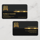 Grijze zwarte Retro Kolommen Logistics Transporter Visitekaartje (Voorkant / Achterkant)