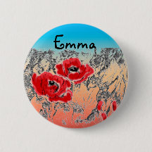 Grijze zwarte rode bloemen papaver