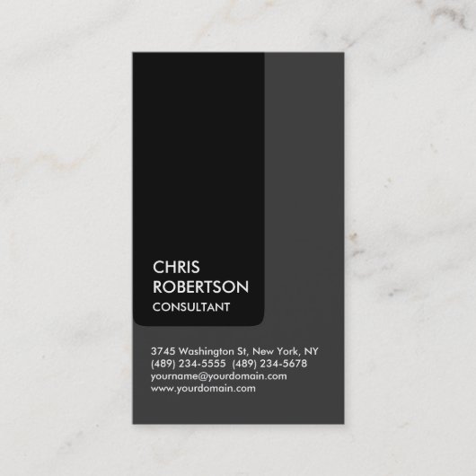 Grijze zwarte streep aantrekkelijk Visitekaartje (Voorkant)