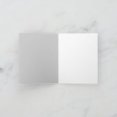 Grijze zwarte strepen Dank u kaart (Binnen)