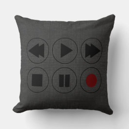 grijze zwarte technische pictogrammen Opnieuw spoe Kussen