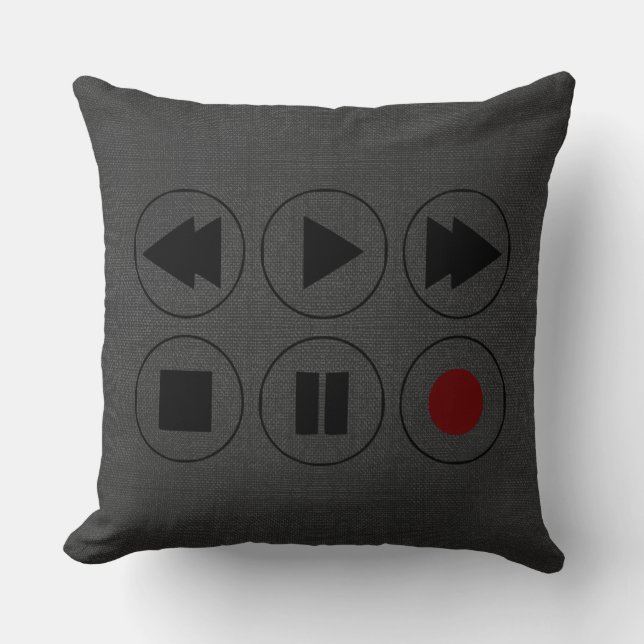 grijze zwarte technische pictogrammen Opnieuw spoe Kussen (Voorkant)