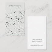 Grijze zwarte Terrazzo-beeldscherm voor textuurban Visitekaartje (Voorkant / Achterkant)