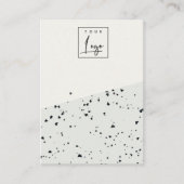 Grijze zwarte Terrazzo Textuur 2 Stud oorscherm Visitekaartje (Voorkant)