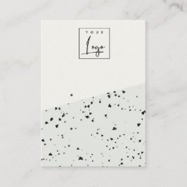 Grijze zwarte Terrazzo Textuur 2 Stud oorscherm Visitekaartje