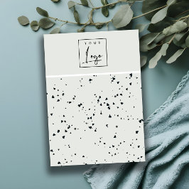 Grijze zwarte Terrazzo Textuur 2 Stud oorscherm Visitekaartje