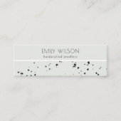 Grijze zwarte Terrazzo Textuur Stud die beeldscher Mini Visitekaartje (Voorkant)