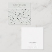 Grijze zwarte Terrazzo Textuur Stud die beeldscher Vierkante Visitekaartje (Voorkant / Achterkant)