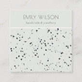 Grijze zwarte Terrazzo Textuur Stud die beeldscher Vierkante Visitekaartje (Voorkant)