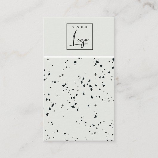 Grijze zwarte Terrazzo Textuur Stud die beeldscher Visitekaartje (Voorkant)
