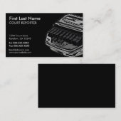 Grijze zwarte verslaggever visitekaartjes (Voorkant / Achterkant)