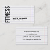 Grijze zwarte Visitekaartje met witte papierlijn (Voorkant / Achterkant)