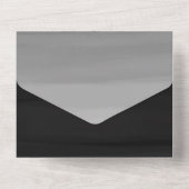 Grijze zwarte Waterverf Minimale grafische moderne All In One Uitnodiging (Achterkant)