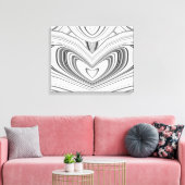 Grijze zwarte witte Abstracte marmerpatroon Canvas Afdruk (Insitu (Woonkamer))