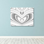 Grijze zwarte witte Abstracte marmerpatroon Canvas Afdruk (Insitu (Houten vloer))