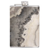 Grijze zwarte witte kiezelsteen heupfles (Voorkant)