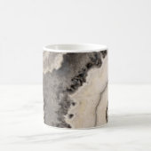 Grijze zwarte witte kiezelsteen koffiemok (Center)