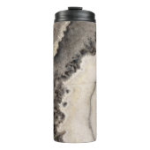 Grijze zwarte witte kiezelsteen thermosbeker (Voorkant)