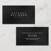 Grijze zwarte witte moderne, heldere Visitekaartje (Voorkant / Achterkant)