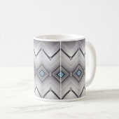 Grijze zwarte witte Mok (Voorkant rechts)