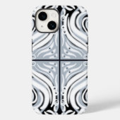 Grijze zwarte witte munt Abstract patroon Case-Mate iPhone Case (Achterkant)