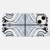 Grijze zwarte witte munt Abstract patroon Case-Mate iPhone Case (Achterkant (horizontaal))