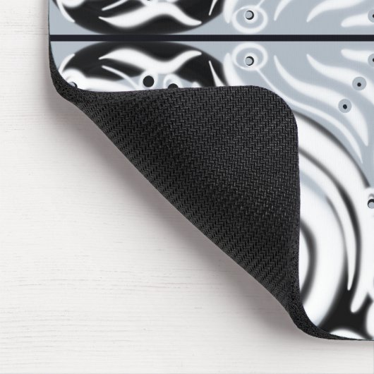 Grijze zwarte witte munt Abstract patroon Muismat (Hoek)