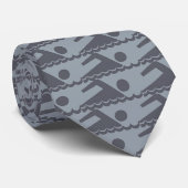 Grijze zwemmen - GreyBkg Stropdas (Opgerold)