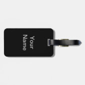 grijze zwendel moderne  parijs eiffeltoren bagagelabel (Achterkant horizontaal)