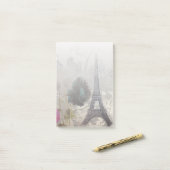 grijze zwendel moderne  parijs eiffeltoren post-it® notes (Op bureau)