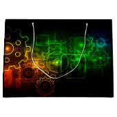 Grijzelmechanica zwarte neongroen sinaasappel large cadeautasje (Voorkant)