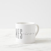 Grijzen, Monogram, Script Ik ben een overlevende 6 Espresso Kop (Voorkant rechts)