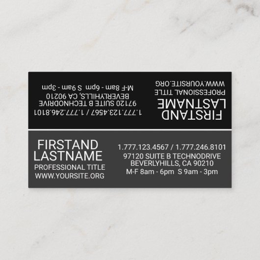 Grijzige Dual Visitekaartje (Achterkant)