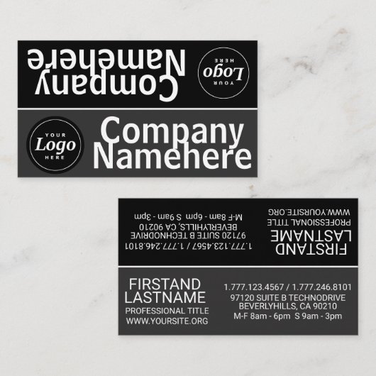 Grijzige Dual Visitekaartje (Voorkant / Achterkant)