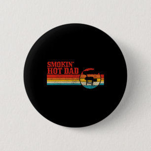 Gril BBQ Grappige Vaderdag Grill Vintage Roken Ronde Button 5,7 Cm