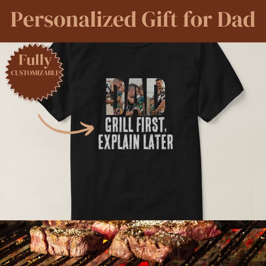 Gril eerst papa grappig t-shirt