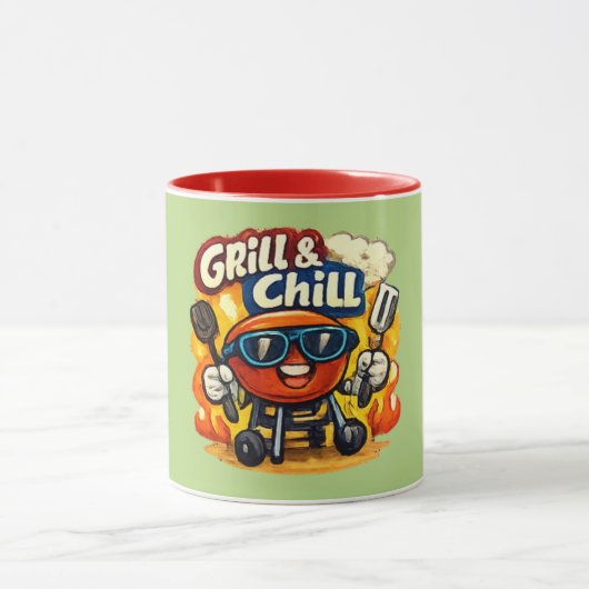Gril en Chille & Grappige BBQ Mok (Midden)