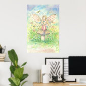 Gril In Roze Zoete Fee Poster (Thuiskantoor)