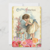  Gril met Paasdag Holiday Brunch Uitnodigen Kaart (Achterkant)