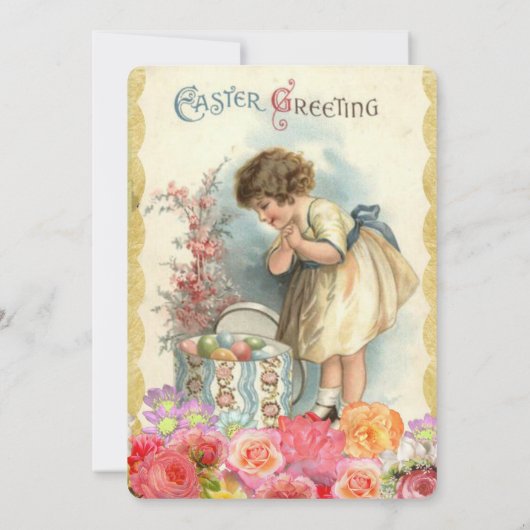  Gril met Paasdag Holiday Brunch Uitnodigen Kaart (Achterkant)