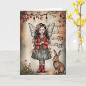 Grilkaart met fantasievolle bloemen kaart (Gele Bloem)