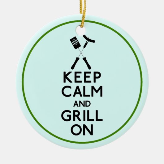 Grill aan keramisch ornament (Voorkant)