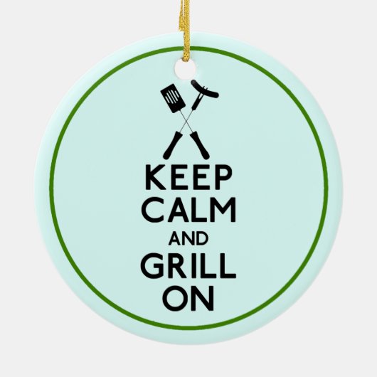 Grill aan keramisch ornament (Achterkant)