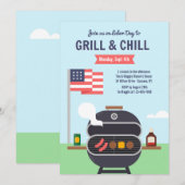 Grill and Chill Invitation Kaart (Voorkant / Achterkant)