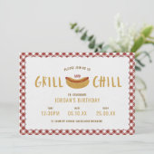 Grill and Chill Invitation Kaart (Staand voorkant)